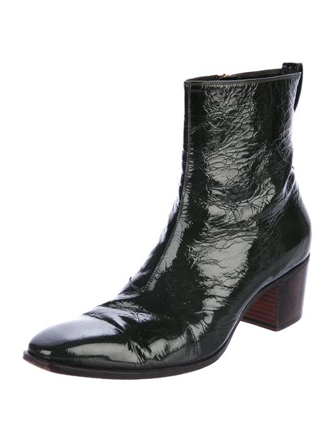 Yves Saint Laurent Johnny Patent Leather Boots 